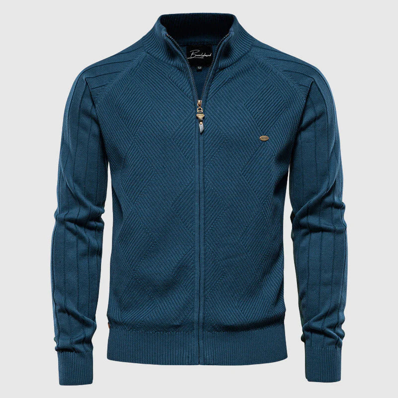 Lucas - Men’s Knitted Zip-Up Cardigan