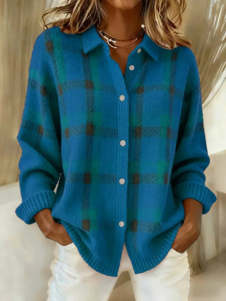 Anny | Checked Knit Sweater For Women