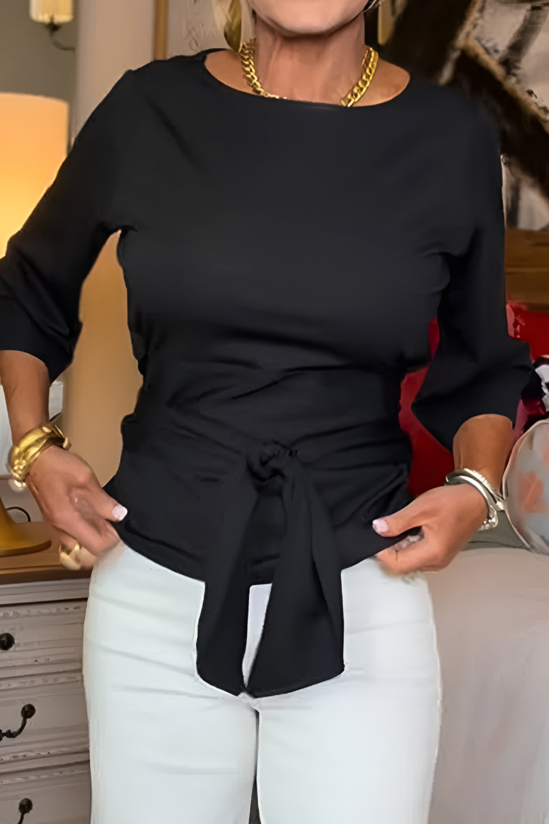 Dara |  Flattering Top With A Tie-Waist Detail