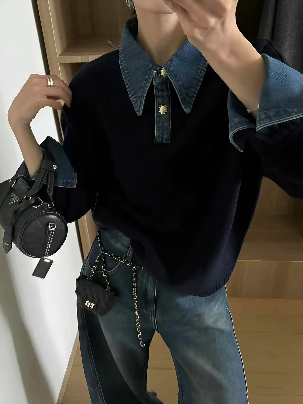 Noelle | Warm 2-In-1 Panel Lapel Knit Sweater