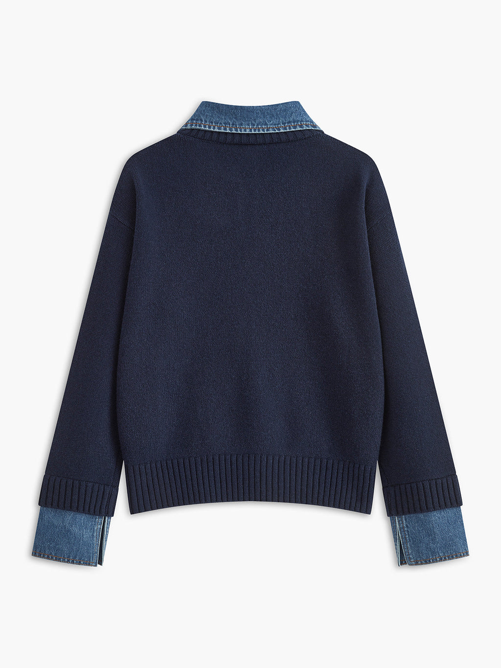 Noelle | Warm 2-In-1 Panel Lapel Knit Sweater