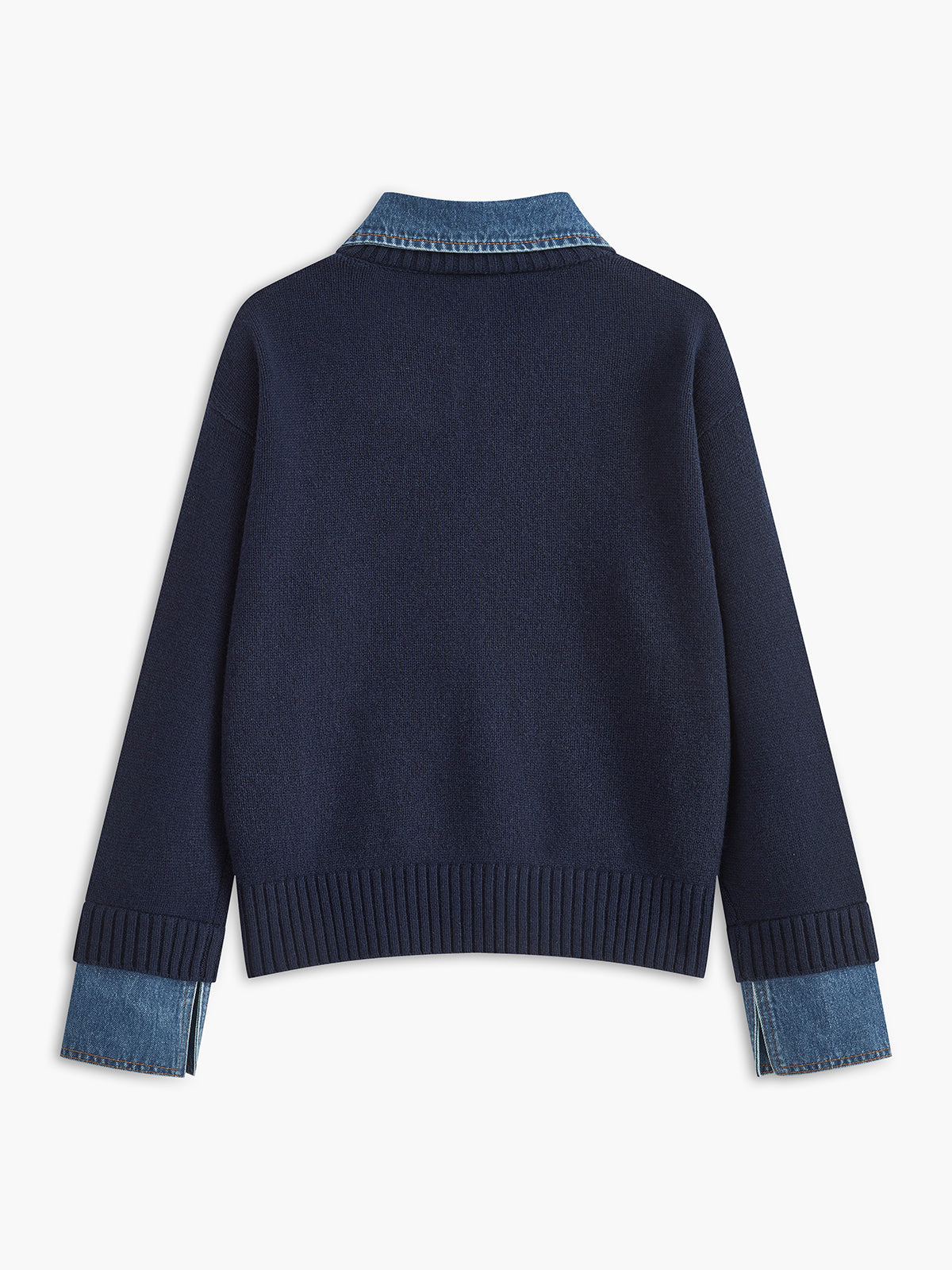 Noelle | Warm 2-In-1 Panel Lapel Knit Sweater