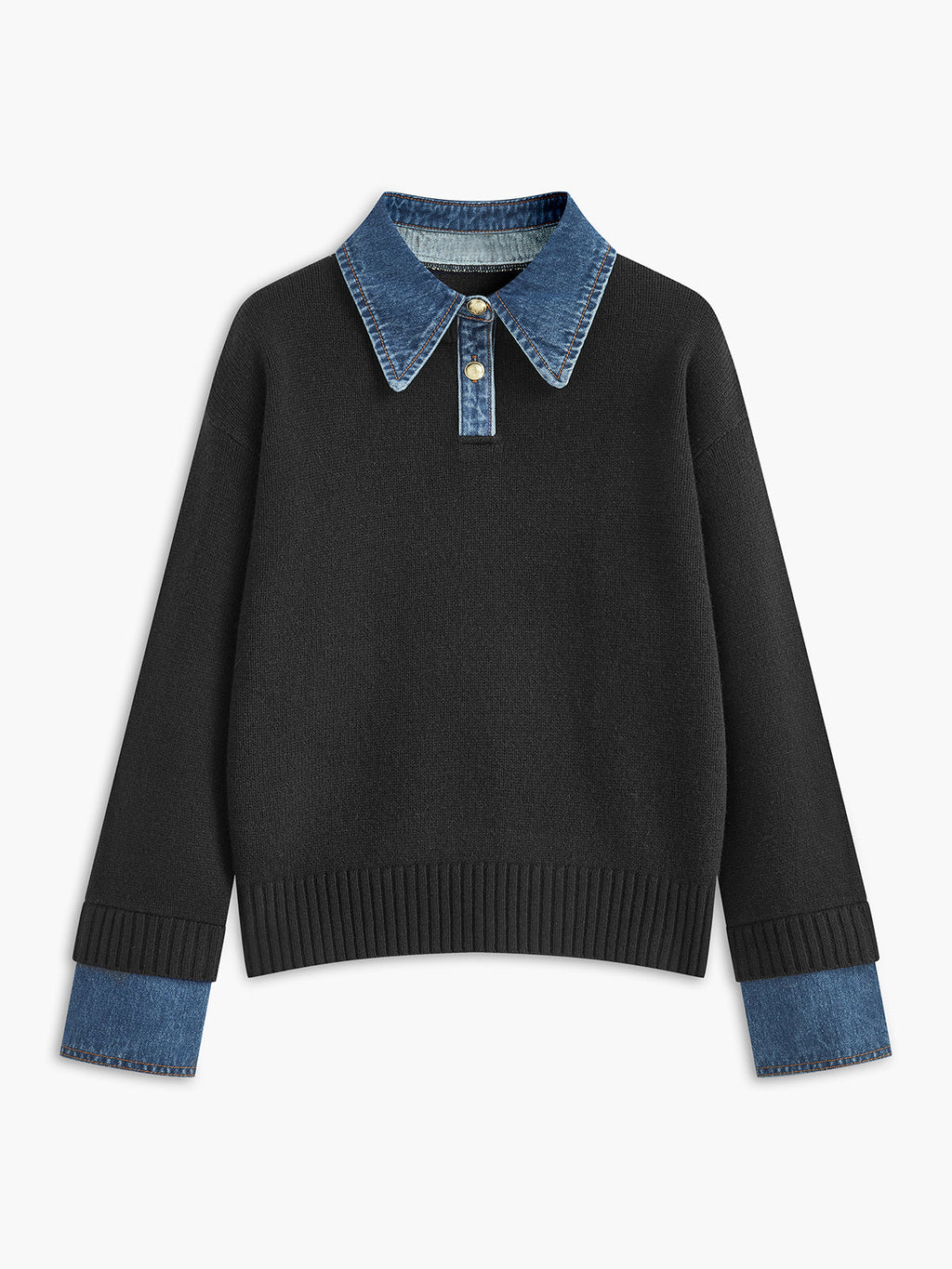 Noelle | Warm 2-In-1 Panel Lapel Knit Sweater