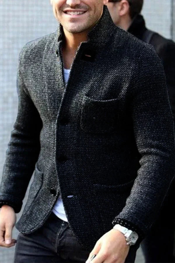 Men’s Modern Wool-Blend Blazer Jacket