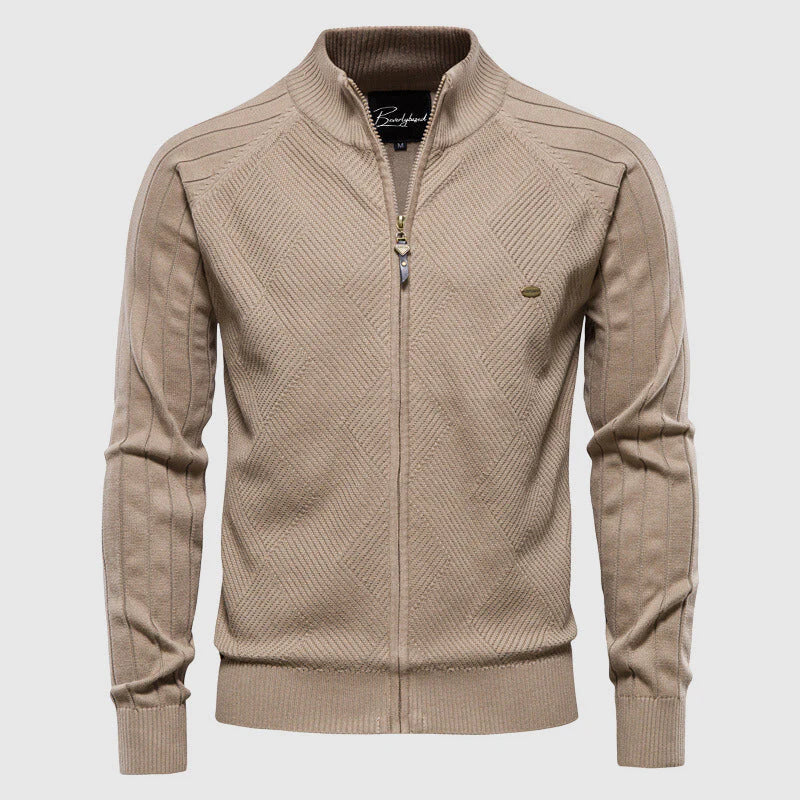 Lucas - Men’s Knitted Zip-Up Cardigan