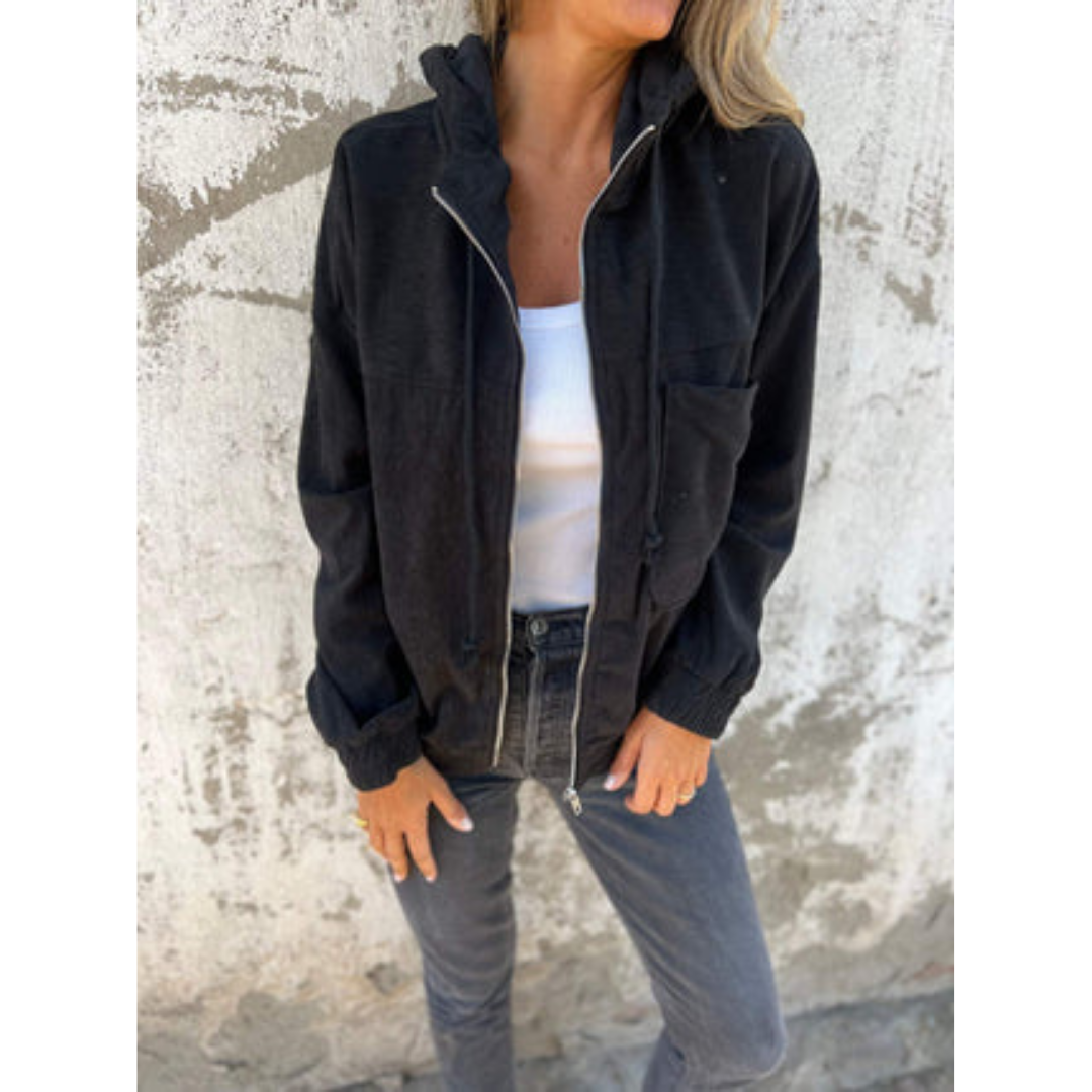 Zuleyka | Long-Sleeved Zip-Up Hooded Jacket for Women
