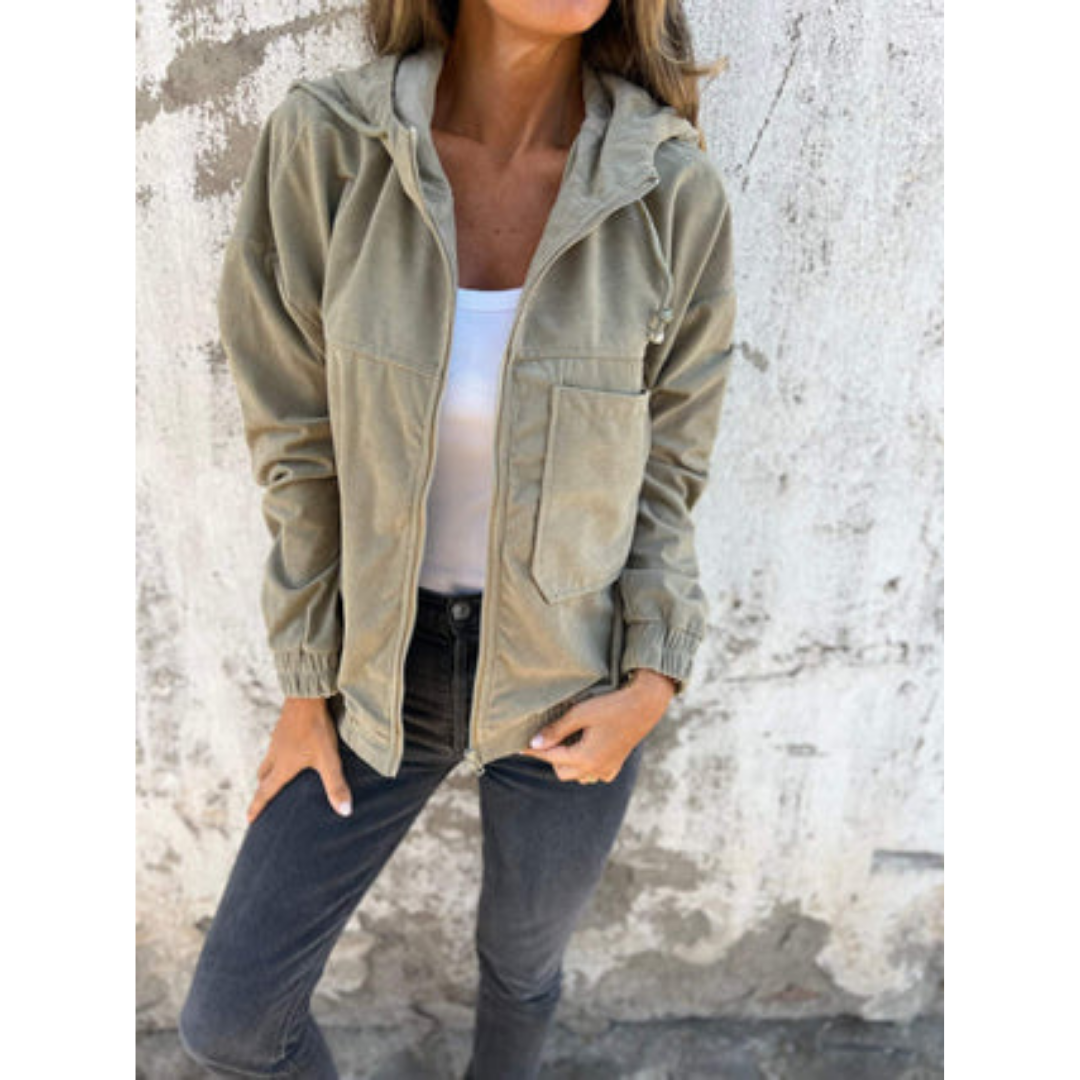Zuleyka | Long-Sleeved Zip-Up Hooded Jacket for Women