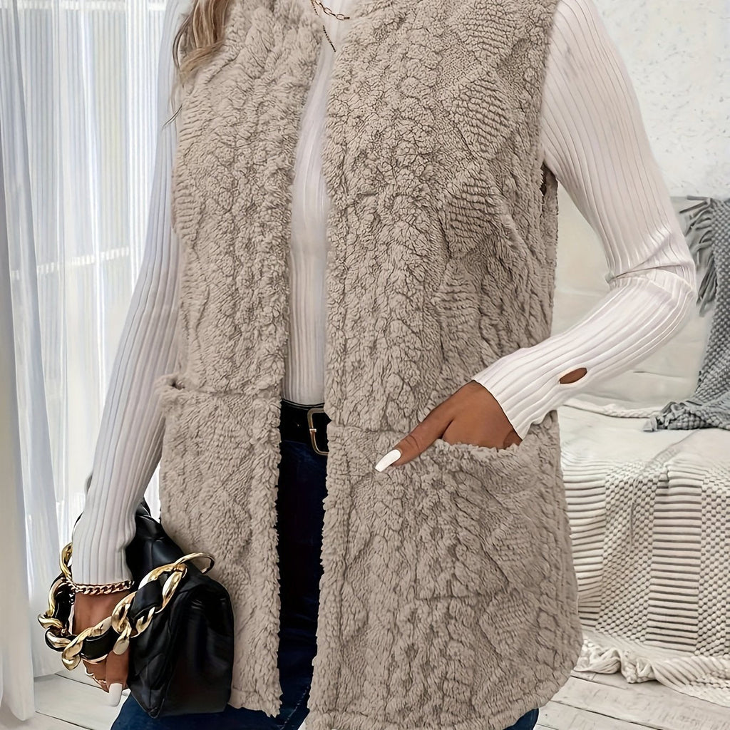 Maya | Women's Textured Longline Sleeveless Vest