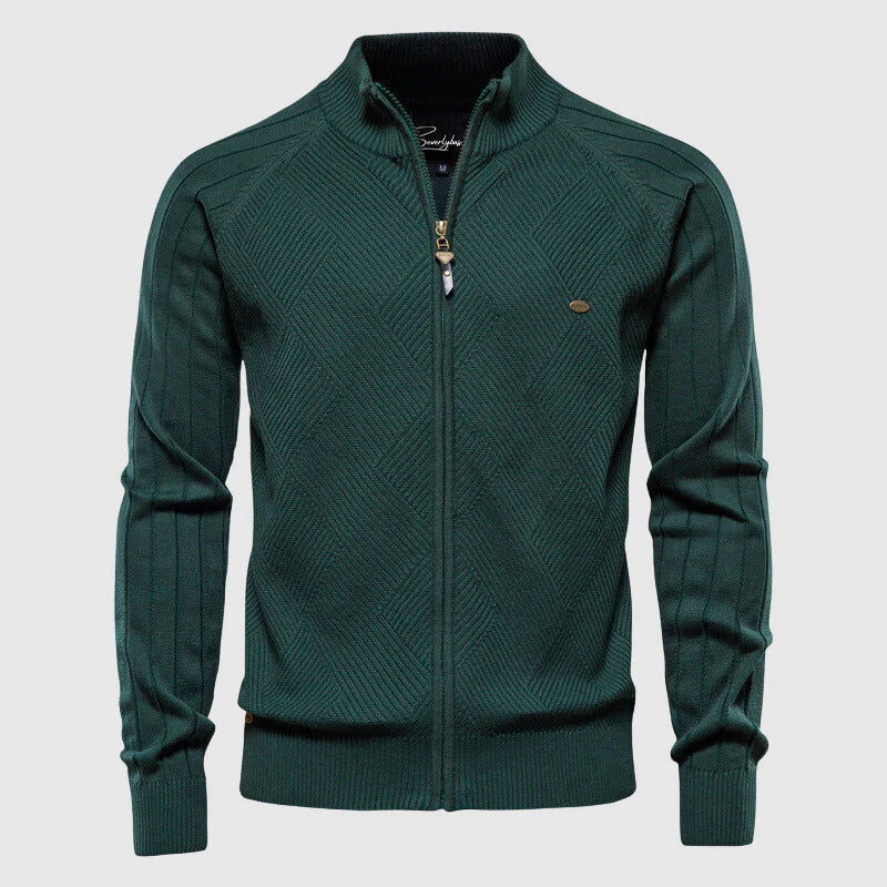 Lucas - Men’s Knitted Zip-Up Cardigan