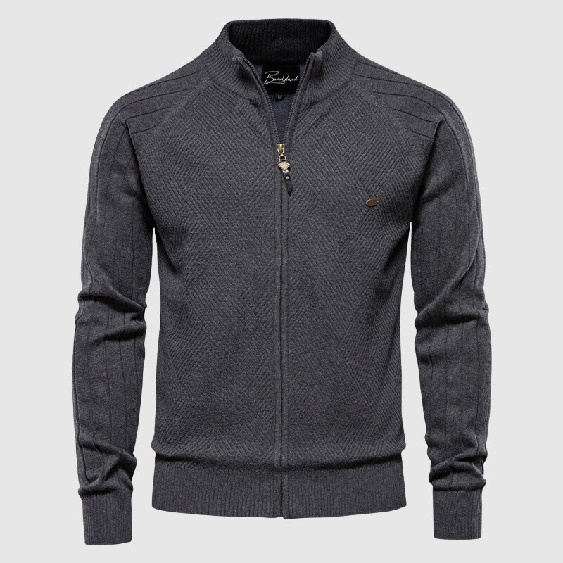 Lucas - Men’s Knitted Zip-Up Cardigan