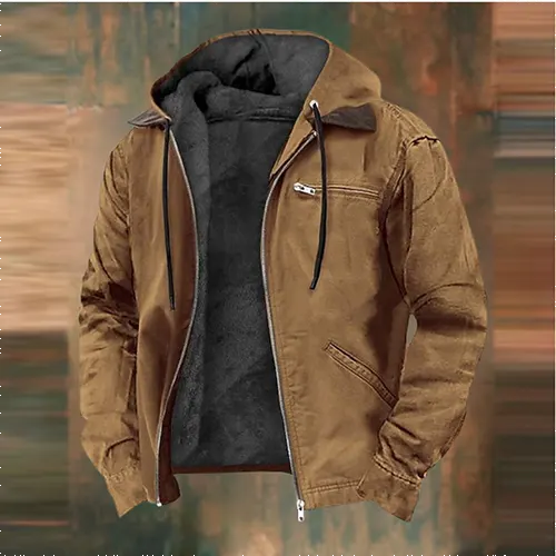 Ambrose | Hooded Bomber Jacket with Warm Design for Men