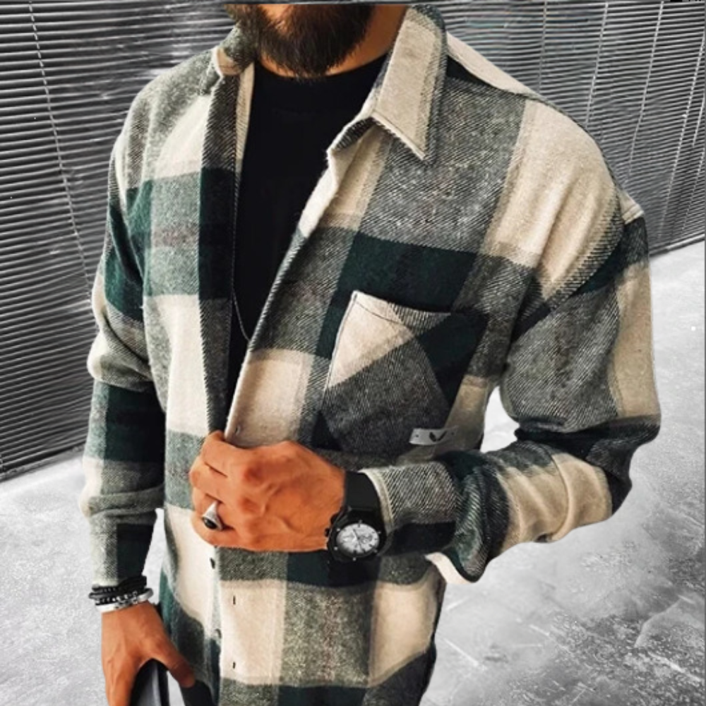 Aaryan | Warm Long-Sleeved Shirt for Men with Stylish Comfort