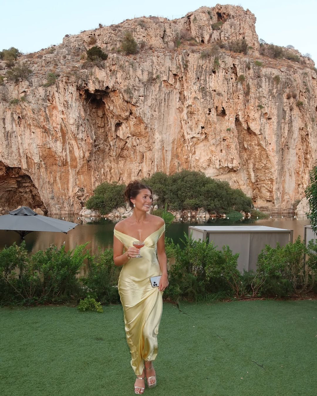 Faye | Satin Backless Maxi Dress for Women