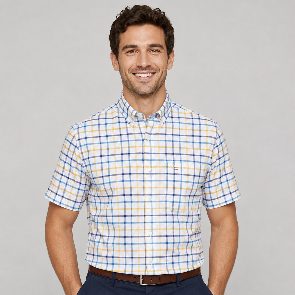 Micah | Men's Oxford Cotton Short-Sleeve Summer Shirt