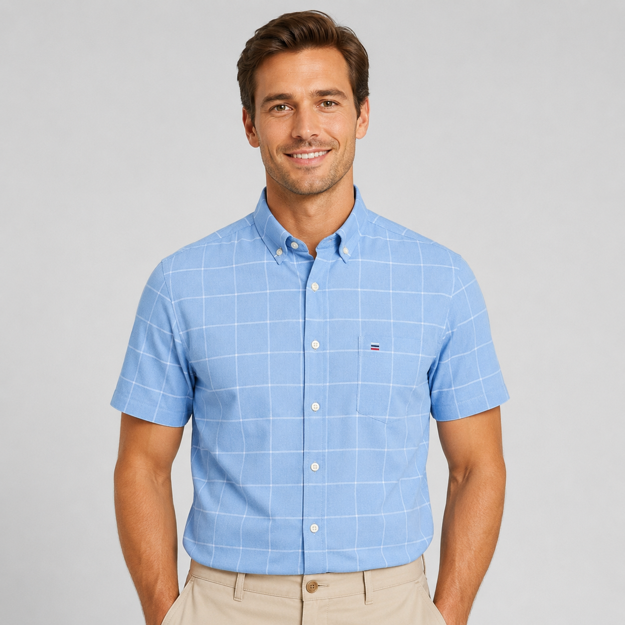 Micah | Men's Oxford Cotton Short-Sleeve Summer Shirt
