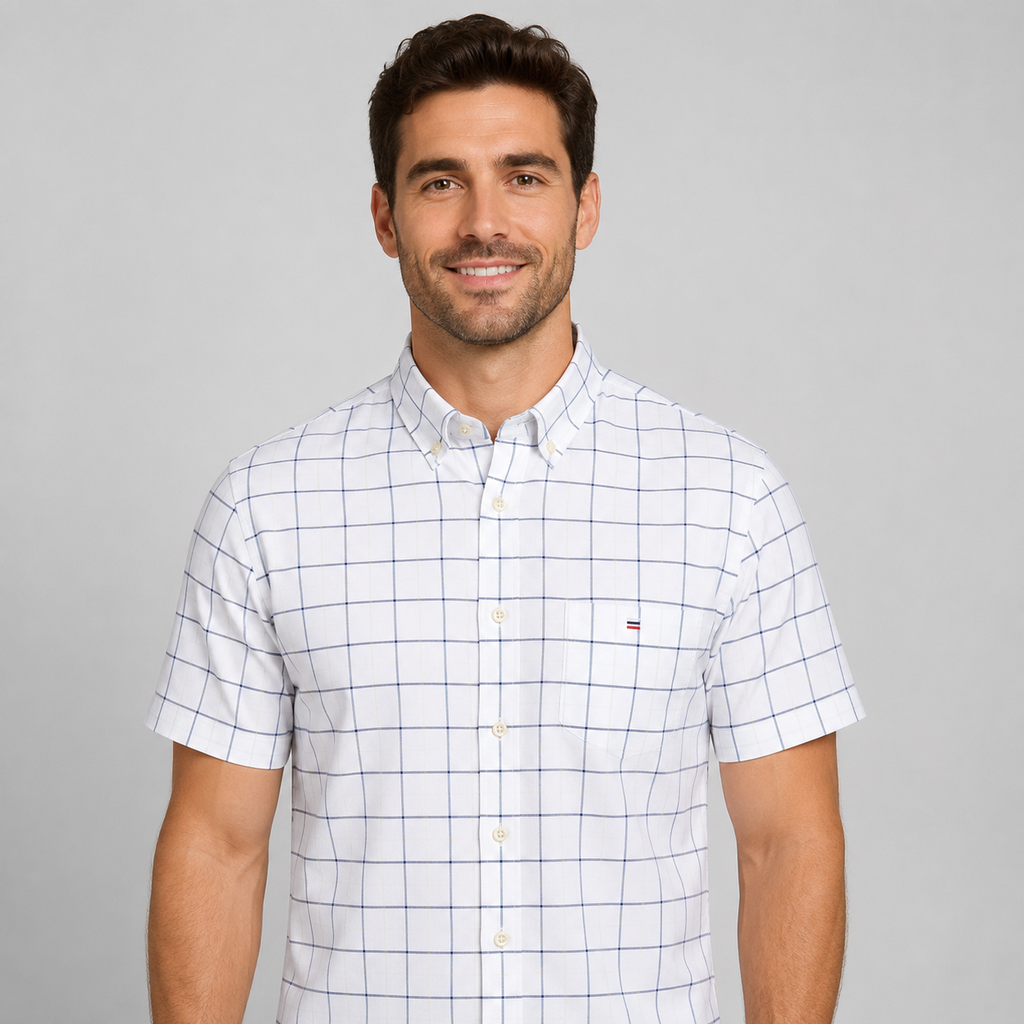 Micah | Men's Oxford Cotton Short-Sleeve Summer Shirt