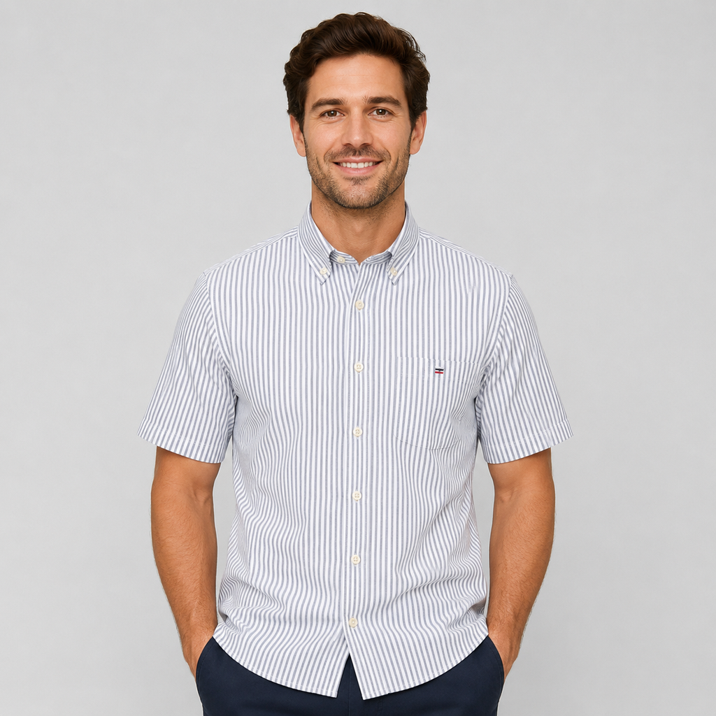 Micah | Men's Oxford Cotton Short-Sleeve Summer Shirt