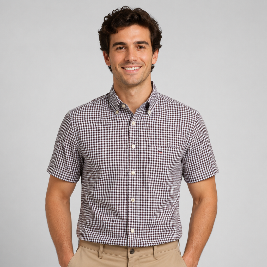Micah | Men's Oxford Cotton Short-Sleeve Summer Shirt