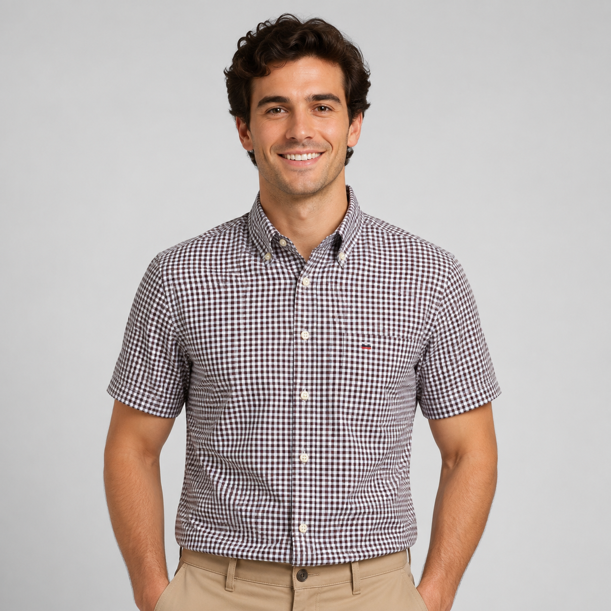 Micah | Men's Oxford Cotton Short-Sleeve Summer Shirt