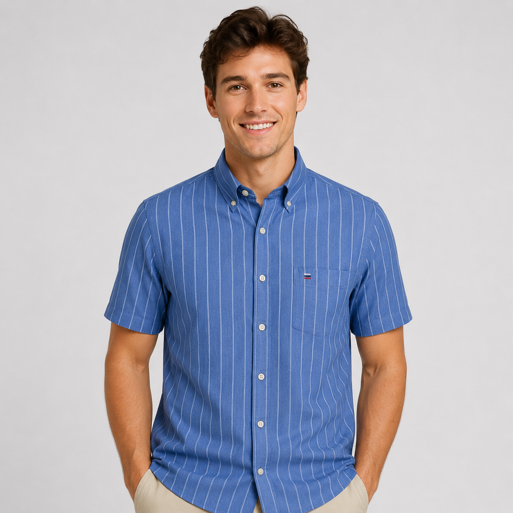 Micah | Men's Oxford Cotton Short-Sleeve Summer Shirt