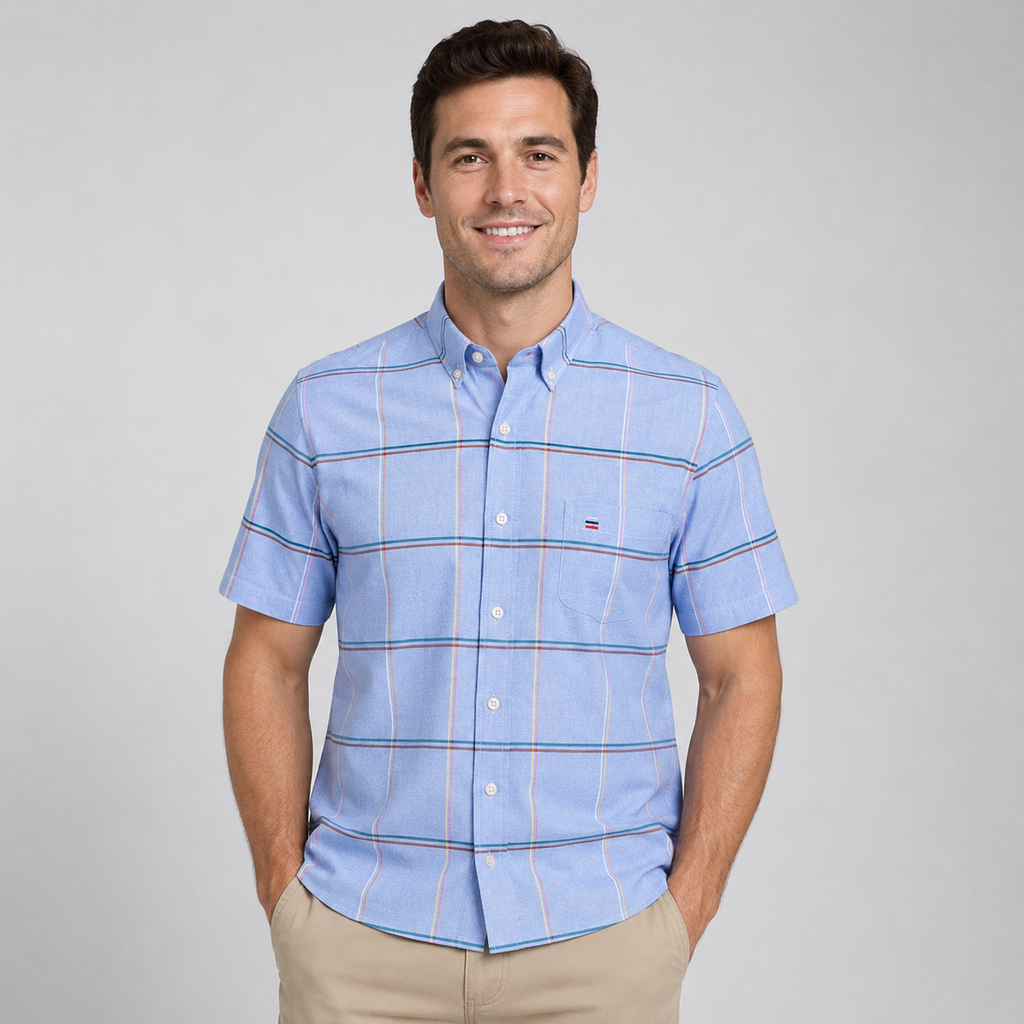 Micah | Men's Oxford Cotton Short-Sleeve Summer Shirt