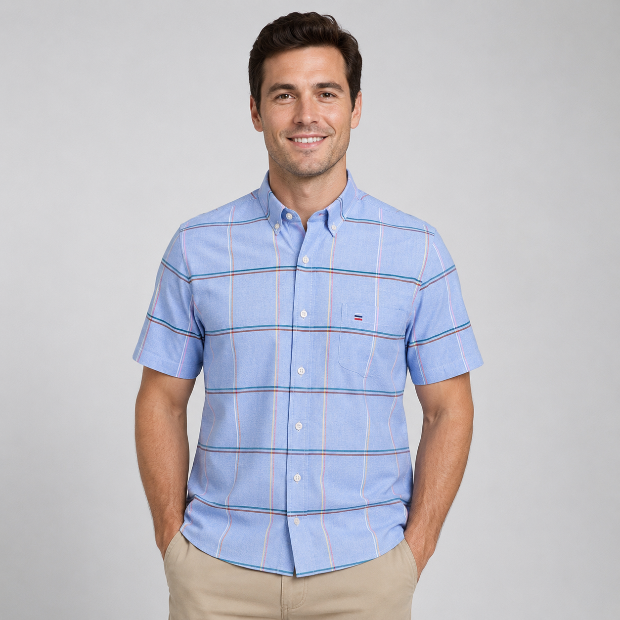 Micah | Men's Oxford Cotton Short-Sleeve Summer Shirt