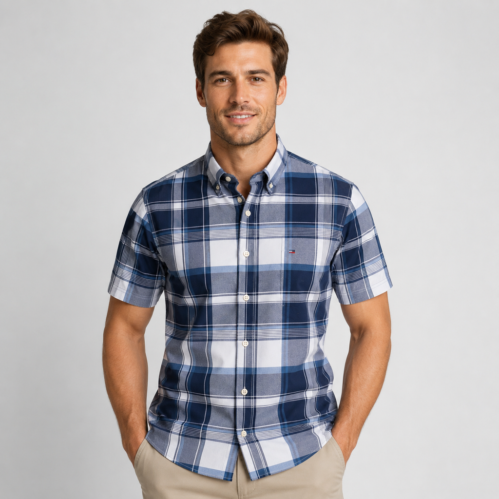 Micah | Men's Oxford Cotton Short-Sleeve Summer Shirt