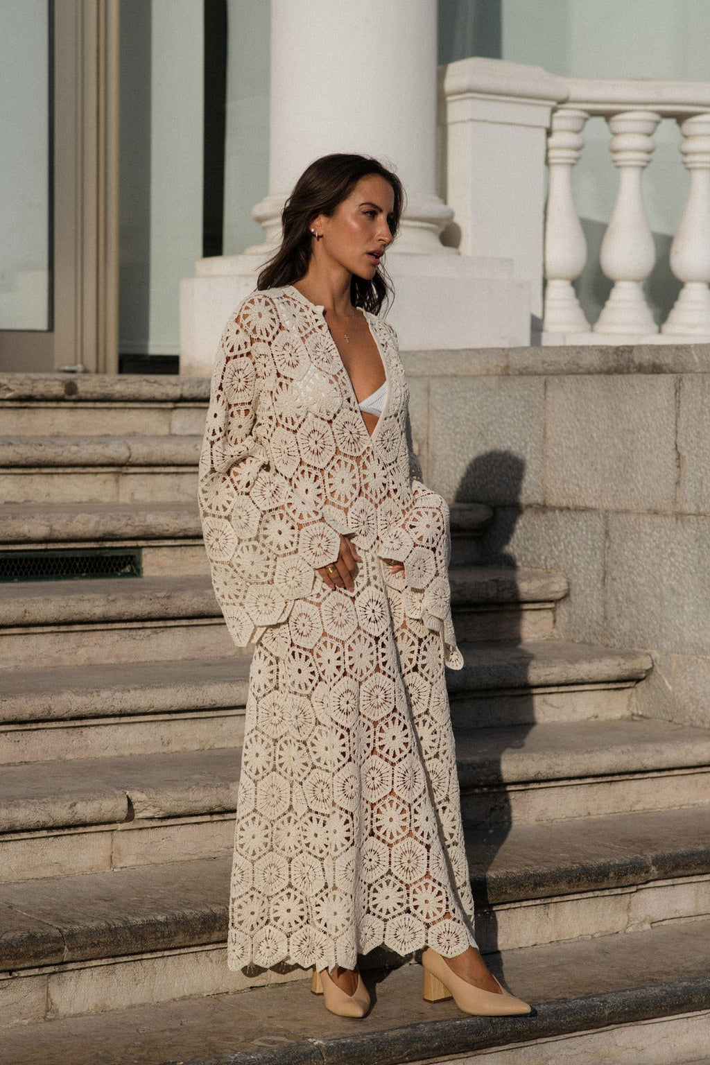 Finley | Long Lace Dress With Elegant Floral Pattern for Women