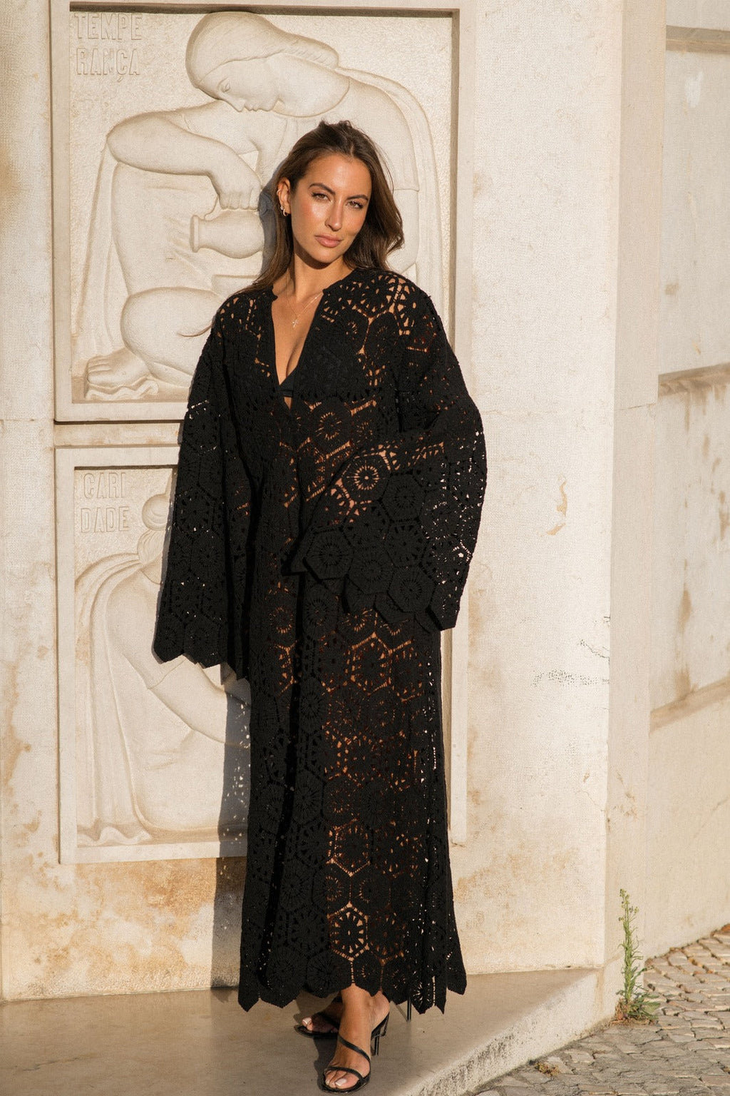 Finley | Long Lace Dress With Elegant Floral Pattern for Women