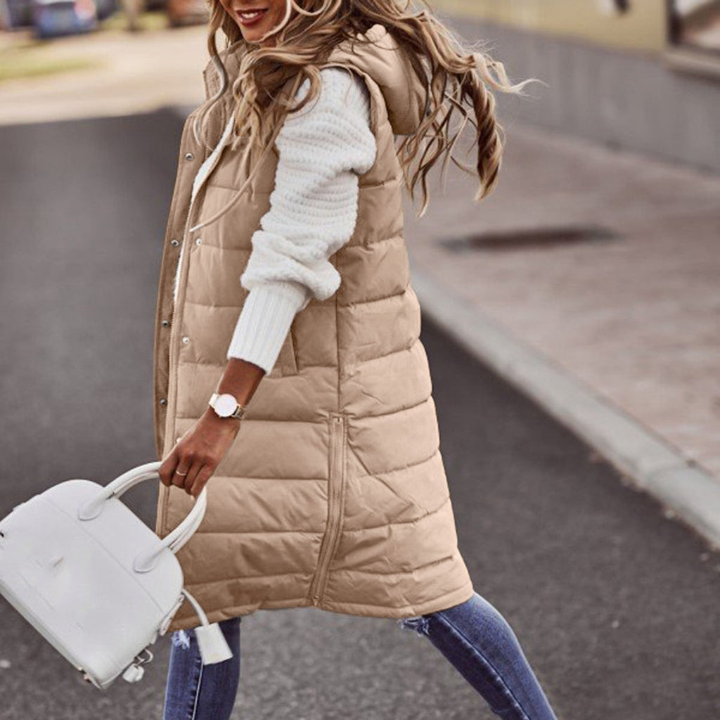 Adaline | Long Winter Vest for Women