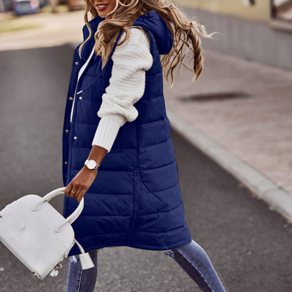 Adaline | Long Winter Vest for Women