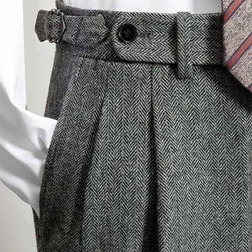 Thiago | Men's Premium Slim Fit Belted Work Pant