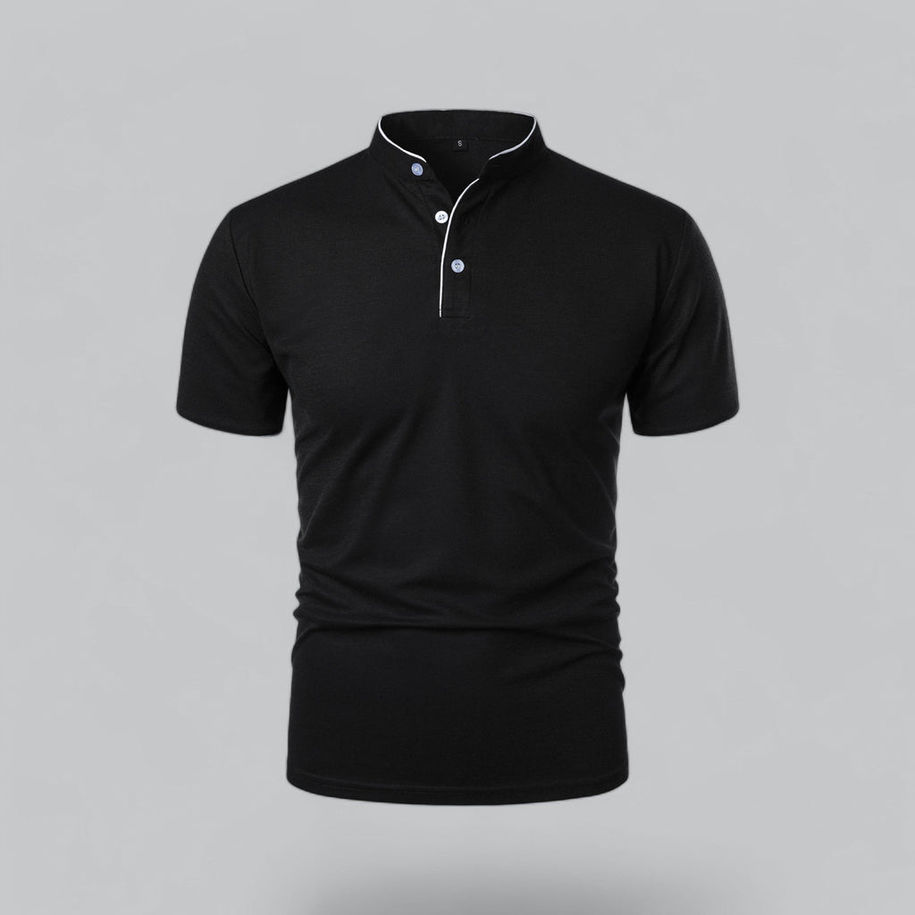 Cedric | Men’s Collarless Polo Shirt