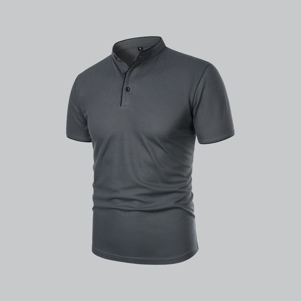 Cedric | Men’s Collarless Polo Shirt