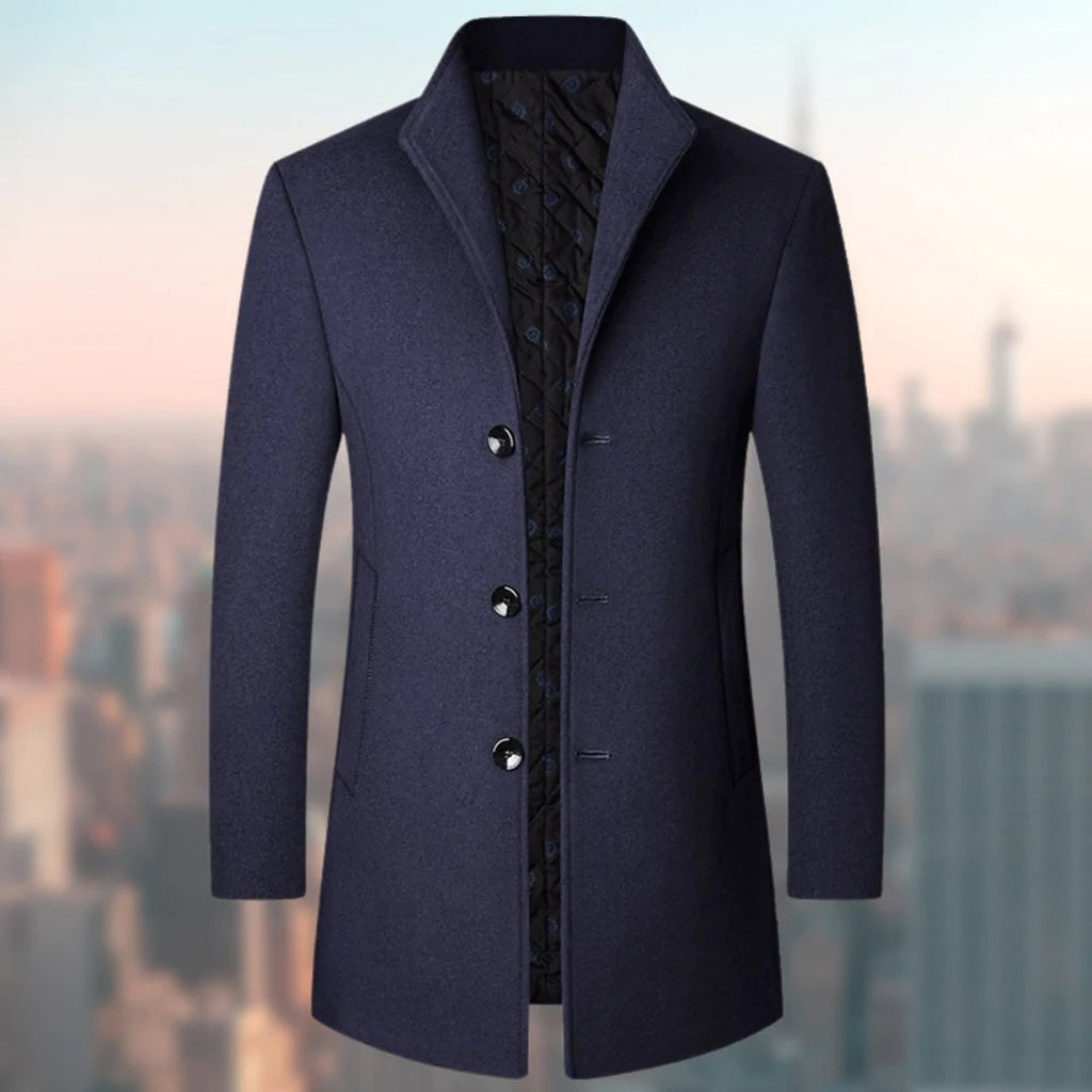 Nikolaos | Men's Long Formal Coat with Timeless Elegance