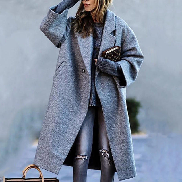 Yvette | Casual Autumn Long Coat for Women