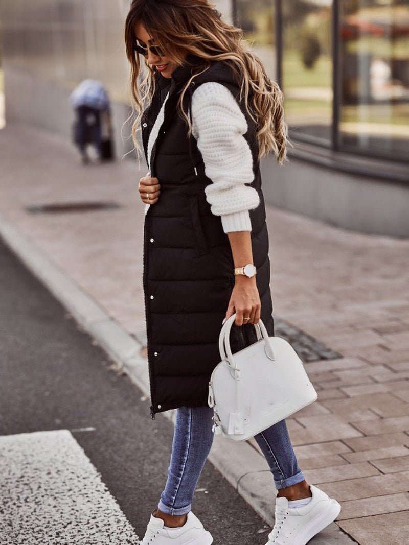Adalind | Long Quilted Vest for Women