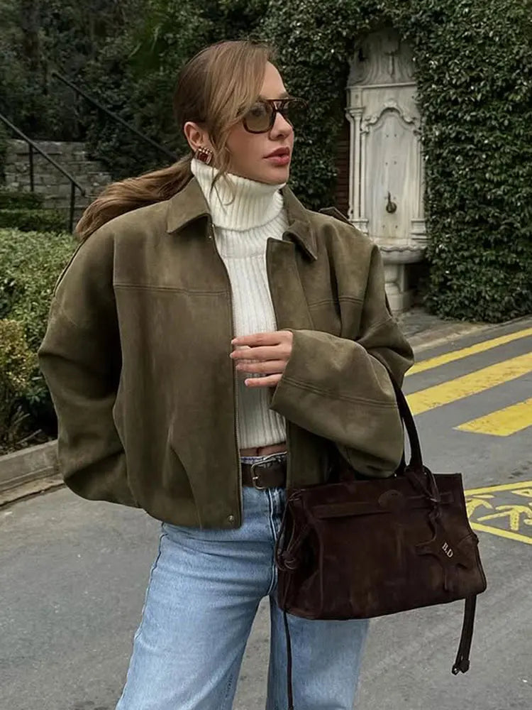 Analise | Stylish Transitional Jacket in Green for Women