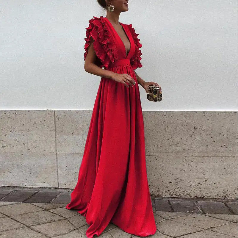 Karina  | Maxi Evening Dress in Long Silhouette for Women