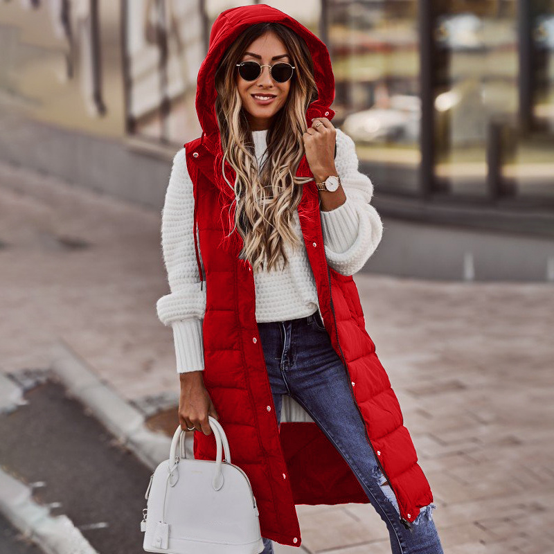 Adaline | Long Winter Vest for Women