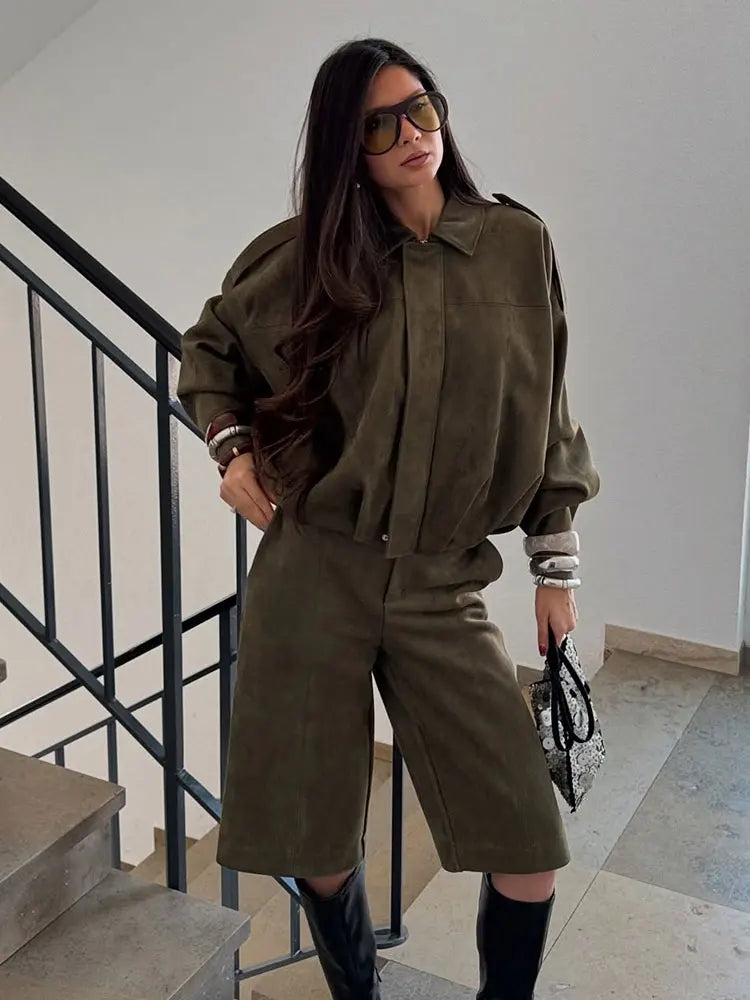 Analise | Stylish Transitional Jacket in Green for Women