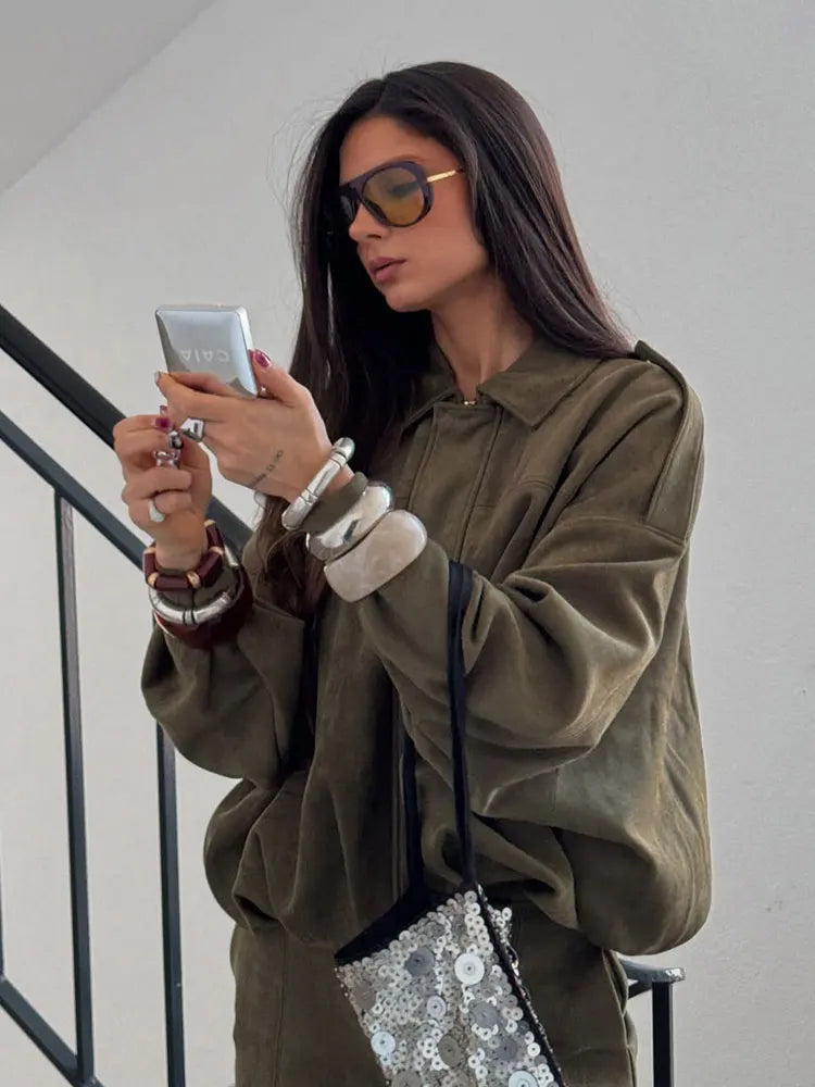 Analise | Stylish Transitional Jacket in Green for Women