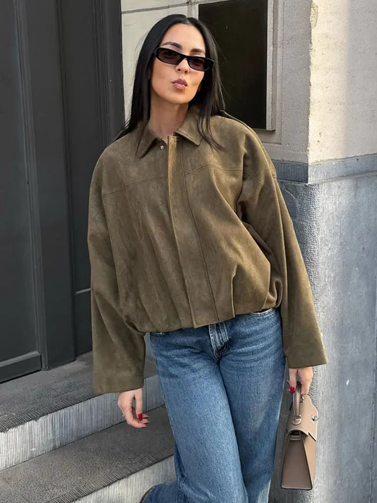 Analise | Stylish Transitional Jacket in Green for Women