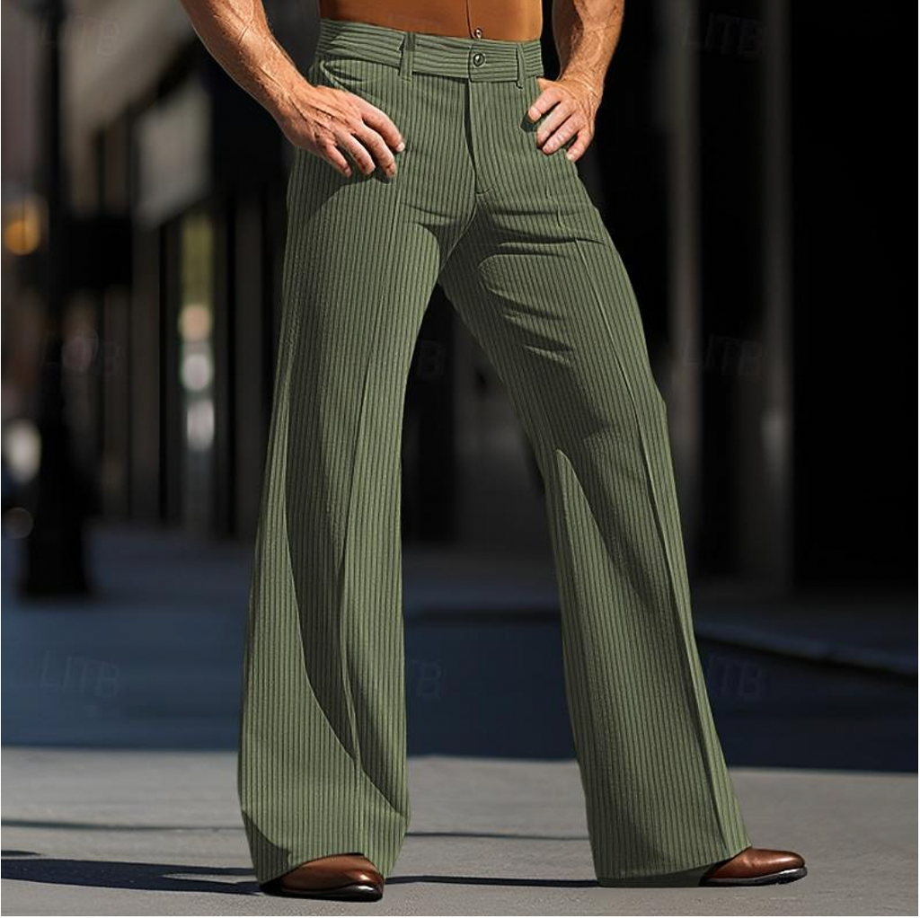 Rishaan | Men's Retro Corduroy Flare Trousers