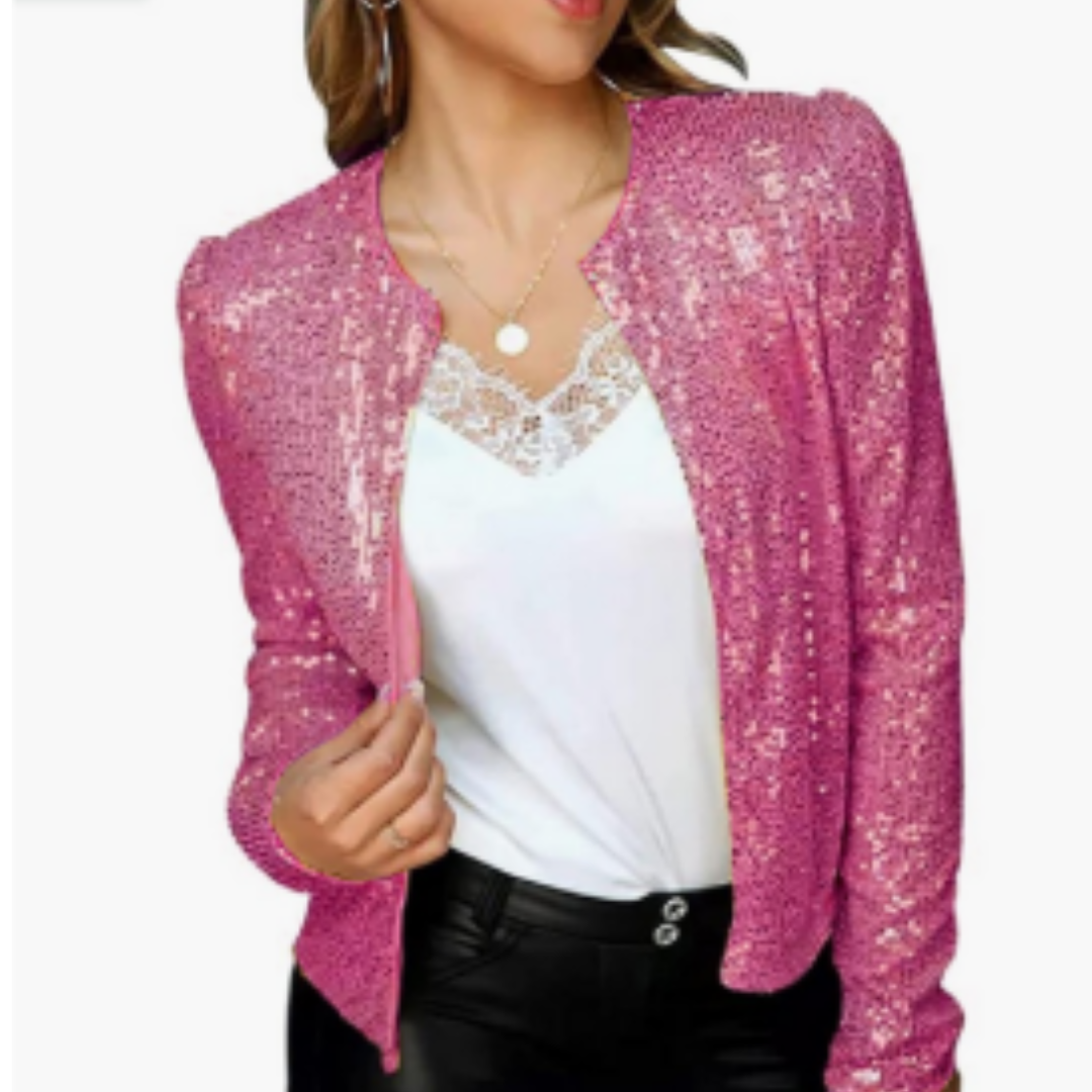 Valentina | Short Party Jacket With Zipper Closure for women