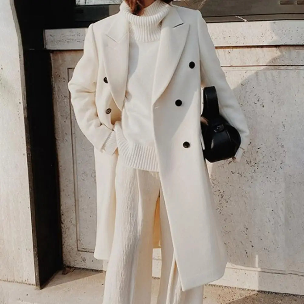 Fioraine | Elegant Double-Breasted Trench Coat for Women