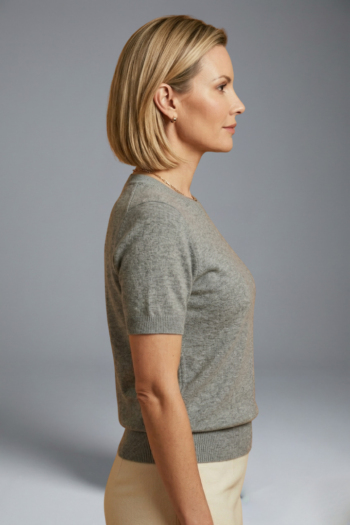 Faith | Women’s Knit Top With Crew Neck And Ribbed Hem