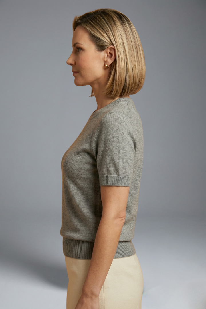 Faith | Women’s Knit Top With Crew Neck And Ribbed Hem