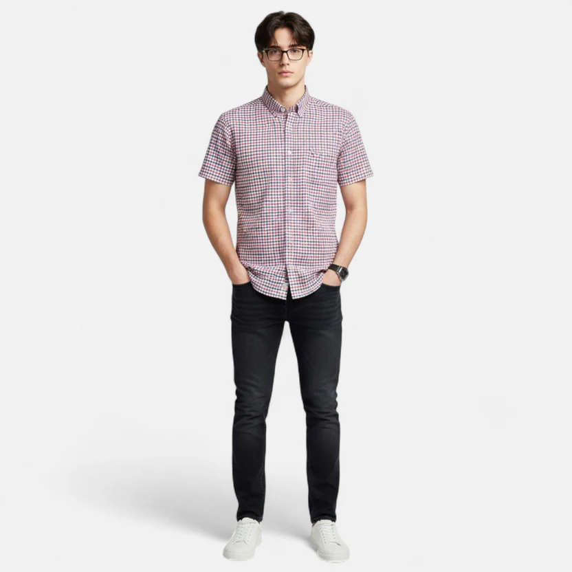Micah | Men's Oxford Cotton Short-Sleeve Summer Shirt