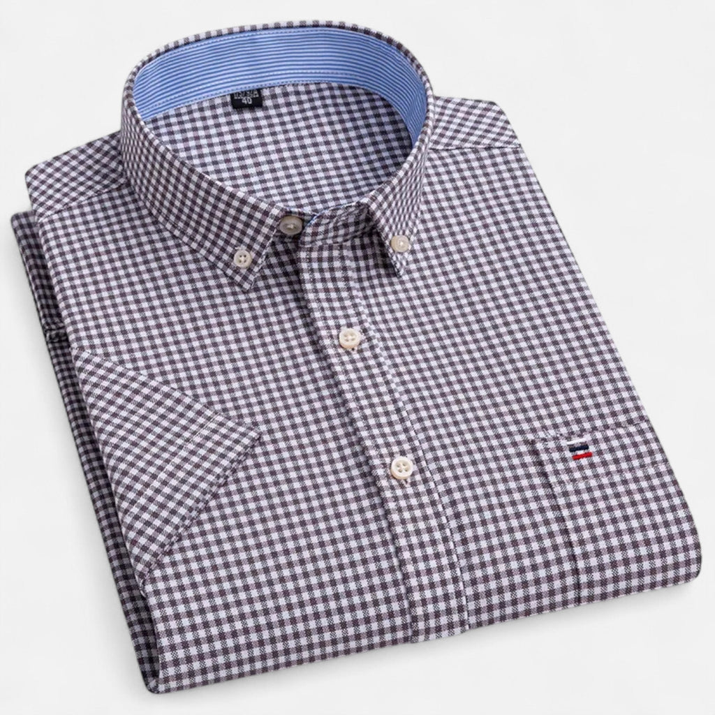 Micah | Men's Oxford Cotton Short-Sleeve Summer Shirt
